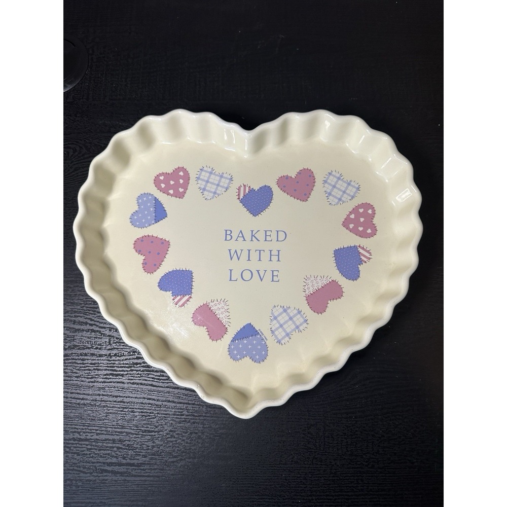 Auntie Em Collection By Treasure Craft Baked With Love Heart Shaped Baking Dish